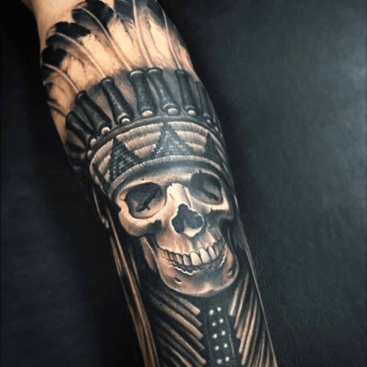 Tattoo uploaded by Jeconias Galdino • Indian Skull #indianskull #skull ...