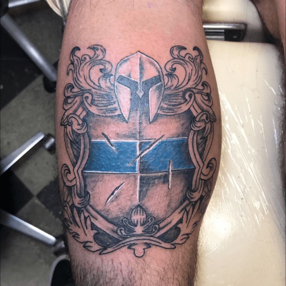 Tattoo uploaded by Fernando de la Espriella  Thin Blue Line Ghost Flag  tattoo  Tattoodo