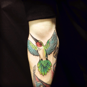 Hummingbird done at fallout tattoos