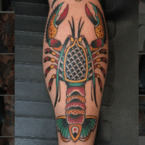 Lobster done by dave kruseman at olde line tattoo hagerstown maryland 