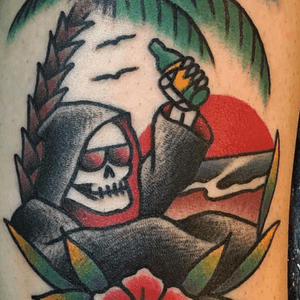 Even #death needs a vacation tattoo by Chris Raft