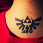 Legend of Zelda tattoo on the back of my neck. Almost forget it's there #legendofzelda #zelda #triforce #triforcetattoo #backoftheneck 