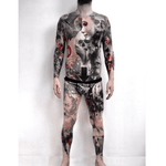 Full body Trash Polka tattoo #trashpolka #bodysuit #geometric #trashpolkaofficial #portrait #realistic 