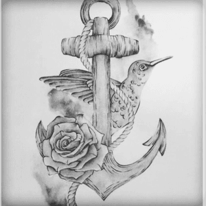 This tattoo is similar to the tattoo I want. This is an anchor with some tupe of flower and bird. Thinking black and white maybe some color possible with lettering. This would be for my father who was in the navy and is very special to me. Very much a daddys girl. #dreamtattoo #calftattoo 