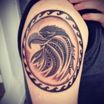Polynesian eagle. My own design made as a tattoo 😉 #tatt #tattoo #polynesian #eagle #polynesianstyle #love #loveit #art #design #beautiful 