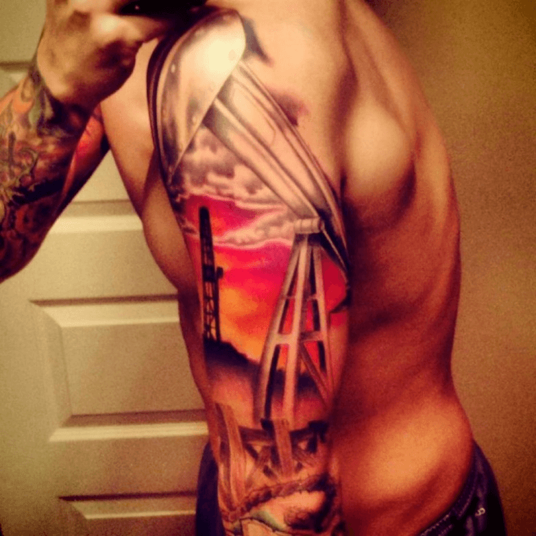 40 Oilfield Tattoos For Men  Oil Worker Ink Design Ideas  Tattoos Tattoos  for guys Body art tattoos