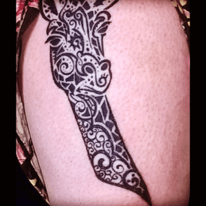 Pattern giraffe on my calf.   I'm soon to be adding more to my leg. Can't wait .