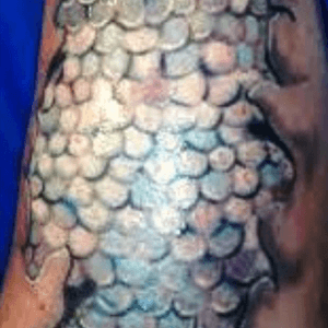 Really wanted some cool fish scales on my tigh. Always wanted to be a mermaid. Hope I can win this <3 #megandreamtattoo 