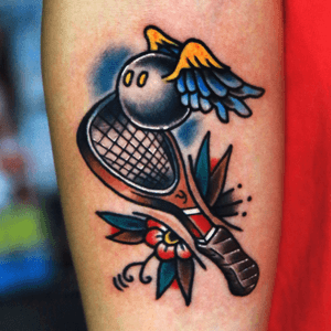 Squash racket and ball tattooing for pro player 💪👊😎 - #tattoo #new #traditionaltattoo #newschool #tattoos #squash #colortattoo #koreanartist #tattooist #koreatattoo #seoultattoo #sydneytattoo #melbournetattoo 