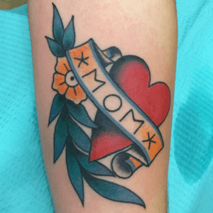 Mom heart by Adam Gibson @CathedralTattoo in SLC, UT
