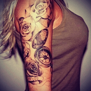 Tattoo dream 😍 #megandreamtattoo #tattoo #ink #blackandgrey #arm #roses 