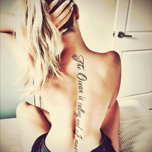 Size is perfect #quote #spinetattoo #font 