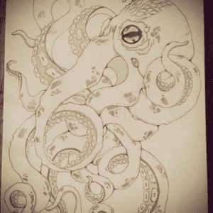 My next big one #theoctopus #drawnforme #custom #soexcited #tentacles 