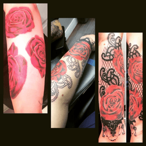 The start to finish of my half sleeve. Done at #raggededgetattoo in Dauphin. MB. 