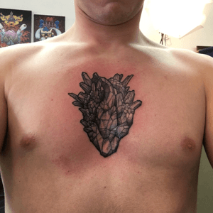 Awesome crystal heart i just got done. Hell of a place for a first tattoo. 
