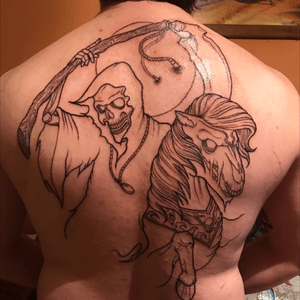 1st session on my back: "Fourth Horseman" of Apocalipsis