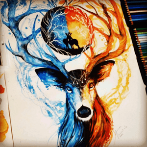 This would look so good as a rib tattoo #nature #stag #color 