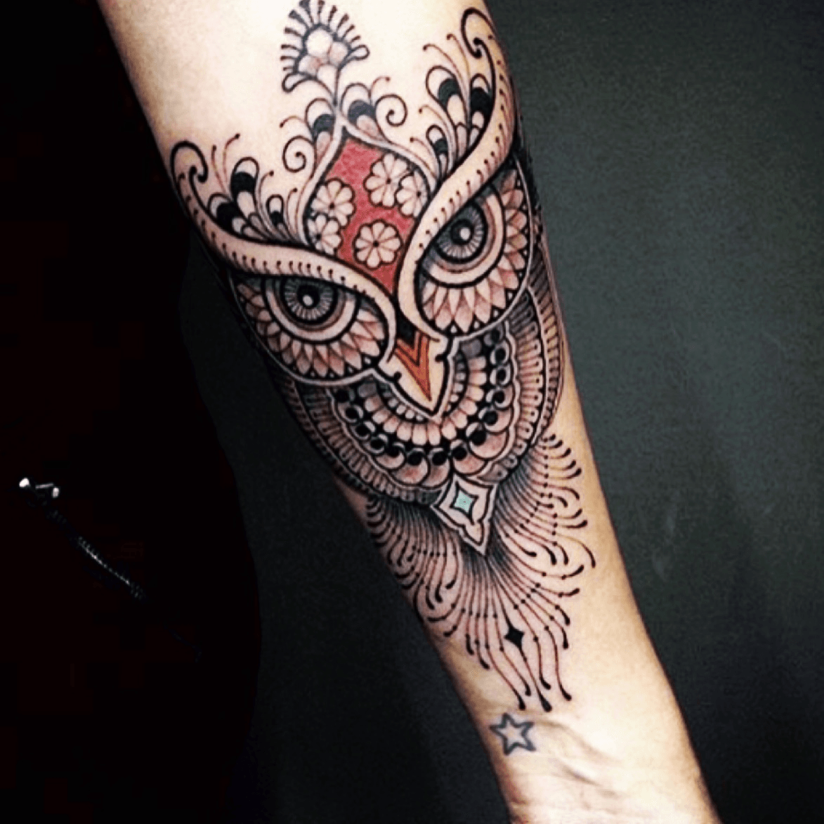 Two Guns Tattoo Bali  Mandala Owl Piece  Done by Ricky TNT  Facebook