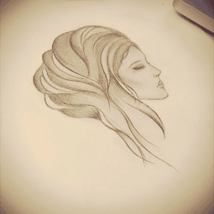 Practicing months ago #woman #drawing #blackandgrey #sadness #ink #tattoo #face