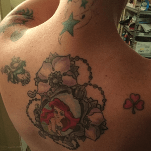 I have many tattoos on my back. My little red shamrock was my 1st....