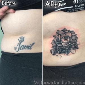 #cover #coverup #coveruptattoo #disappearcompletely #freehand 