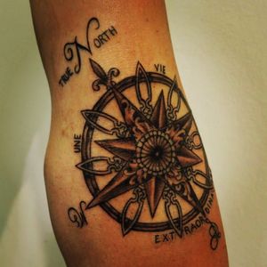 Compass Tattoo - Fun little rib piece done by @jamesnyeyo #compasstattoo  #ipswichtattoo