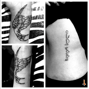 Nº157 #tattoo #coverup #georgian #bird #geometric #geometry #bylazlodasilva bird design by Bicem Sinik