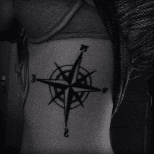Seems a little bit twisted due to my position while taking the picture. Perfect irl!Done by the amazing Graham, Gold Irons Tattoo Club (Brighton, UK)#compass #windrose #ribs #mynumbertwo #brighton #uk #golfironstattooclub