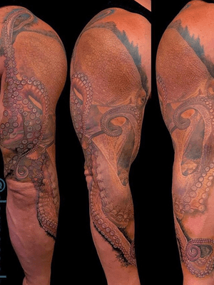 Octopus themed underwater sleeve (in progress)
