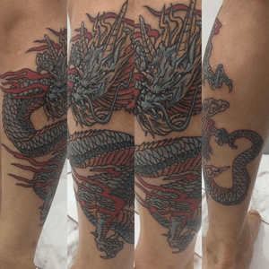 #dragon #legtattoo #tattoooftheday
