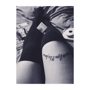 Knee highs ▪️ #sentence #dream #life #tattooaddict 