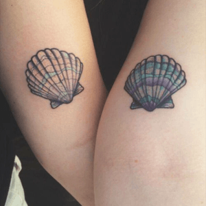 Matching seashell tattoos #seashell 
