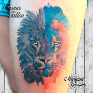 Watercolor realisic lion tattoo, tatuaje de leon realista y acuarela #mexico #tattoo #cdmx #tattooartist #madeinmexico #art #karmatattoomx #marianagroning  #tatuajes #mexico #mexicocity #tatuajesenmexico #tatuajesendf #tattoo #tattoos #ink #inked #watercolor #watercolortattoo #watercolorartist #watercolorart #acuarela #tatuajesacuarela #acuarelatattoo #colorink #lovetattoos #lion #liontattoo 
