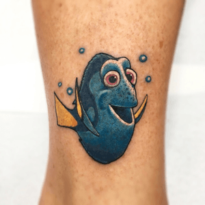 Tiny little Dory Tattoo on an ankle