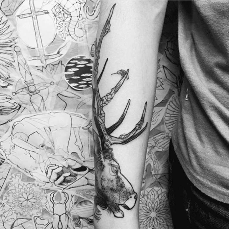 90 Elk Tattoo Ideas For Men  Cervidae Animal Designs