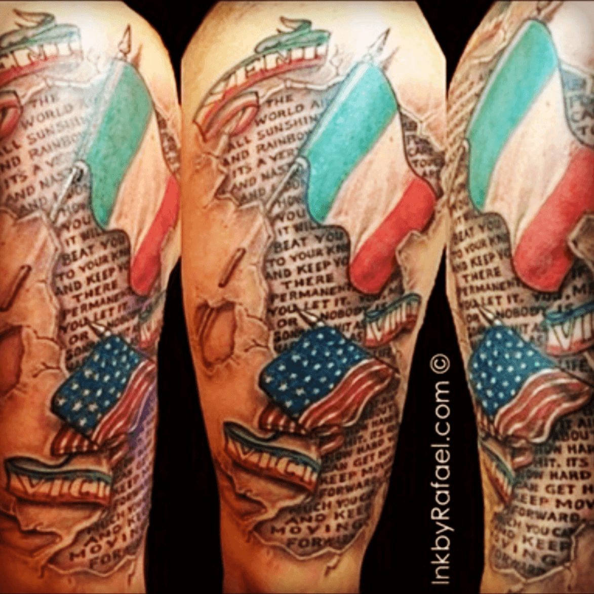 Italian skin tear tattoo