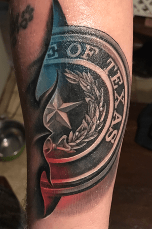 State Seal of Texas by Rember Orellana at Dark Age Studios in Denton, Texas! 
