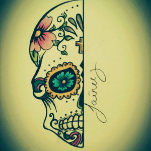 Colored with Copic markers! :b Basic Sugar Skull by me. 