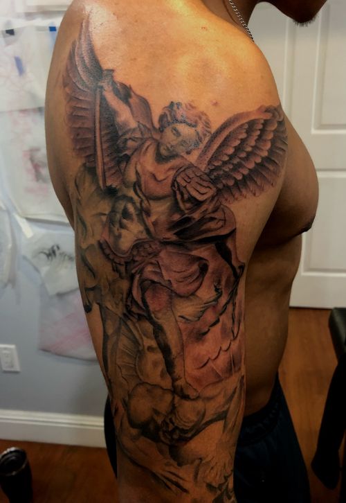 Tattoo Uploaded By Aaron Blueprint 4 Most Dependable Highly Unappreciated Archangel Michael And The Fall Of The Rebel Angel Nostoneunturned Callgod Loading 488955 Tattoodo