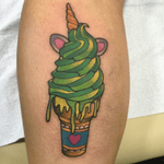 MORE ICE CREAM!! (Did this one at the winnipeg show - what fun!) #neotraditional #neotrad #neotraditionaltattoo #icecream #inked #eternalink #unicorn #neontattoo #neon 