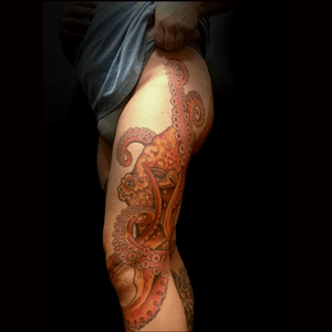 Tattoo by Lark Tattoo artist/owner Bruce Kaplan. See more of Bruce's work here: http://www.larktattoo.com/long-island-team-homepage/bruce/#octopus #octopustattoo #legtattoo #colortattoo #giantpacificoctopus #giantpacificoctopus #tattoo #tattoos #tat #tats #tatts #tatted #tattedup #tattoist #tattooed #tattoooftheday #inked #inkedup #ink #tattoooftheday #amazingink #bodyart #tattooig #tattoosofinstagram #instatats  #larktattoo #larktattoos #larktattoowestbury #westbury #longisland #NY #NewYork #usa #art  