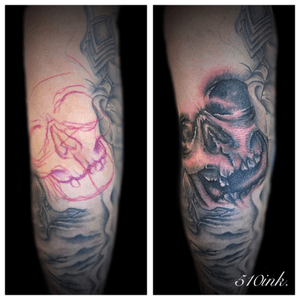 #510ink #skull #tattoo #skulltattoo #freehand #fresh 