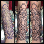 Tattoo by Jeremy Crawford. IG: @jeremywcl FB: Tattoos by Jeremy Crawford. Find more here on this account! #blackandgrey #alabama #sacredarttattoos #armtattoo #sleeve #jeremycrawford #girlswithtattoos #linework #gadsden #detail #shading #madala #flower #halfsleeve 