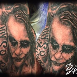 Tattoo Uploaded By Justin Lanouette Joker And Writing Why So Serious Joker Whysoserious Hand Portrait Tattoodo