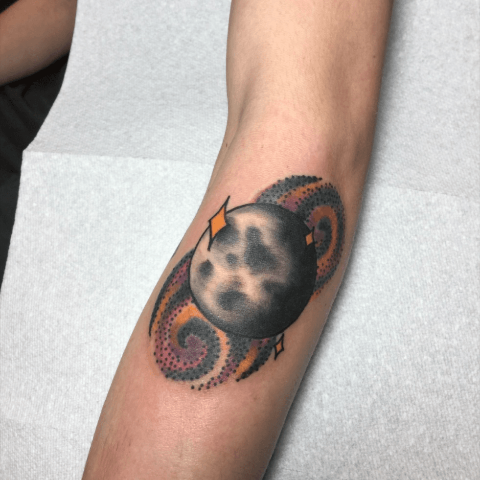 Moon Goddess by Cam Pohl Lansing MI done at Austin Tattoo Invitational   rtattoos