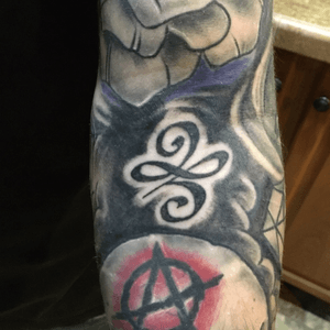Symbol for "New Beginnings" in the ditch on my left arm#Tattoo #Tatted #TattedUp #Inked #Ink #InkedMag #InkedLife #InkedBoy #TattedBoy #YoungandTatted #TattooAddict #InkAddict #Sleeve #Tats #InkLife #TattooLife #BlackandGray #RealismTattoo #RealismInk #Durkel #TattedUpDurkel #SleeveTattoo