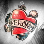Tat No.16 Veronica's Heart 💘 #tattoo #heart #oldschool #bylazlodasilva