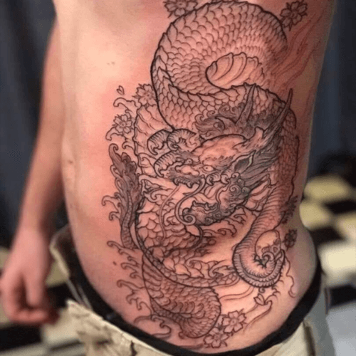 Tattoo Uploaded By Devin Iqbal Outline For Dragon Done In One 5 Hour Session By Yang Lee Tattoo In Malaysia 416722 Tattoodo