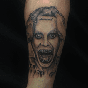 Joker tattoo!! #suicidesquadtattoo#portraittattoos 
