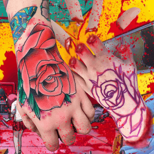 Free hand rose 